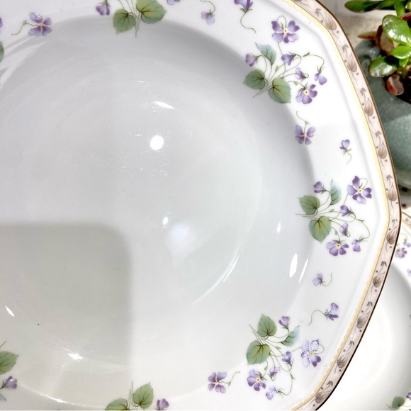 Dinner Set Gracious Soup Bowl Violeta Y0005 Set 4 Christopher Stuart Floral - Picture 3 of 8
